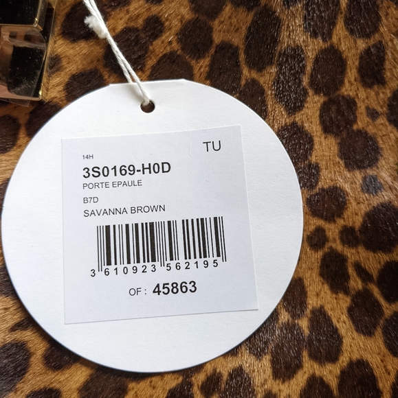Chloe baylee cheetah calf hair tan cognac handbag